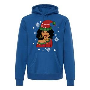 African American Christmas Santa Claus Gift Premium Hoodie