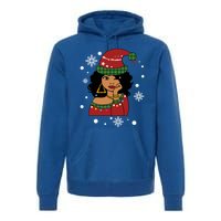 African American Christmas Santa Claus Gift Premium Hoodie