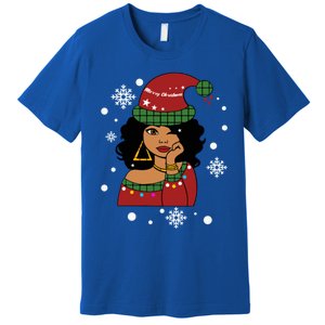 African American Christmas Santa Claus Gift Premium T-Shirt