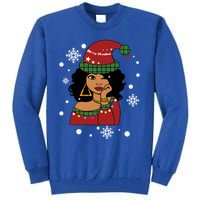 African American Christmas Santa Claus Gift Tall Sweatshirt