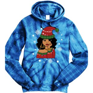 African American Christmas Santa Claus Gift Tie Dye Hoodie