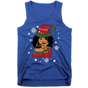 African American Christmas Santa Claus Gift Tank Top