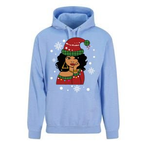 African American Christmas Santa Claus Gift Unisex Surf Hoodie