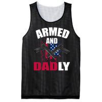 Armed And Dadly Funny Deadly Father For Fathers Day Mesh Reversible Basketball Jersey Tank