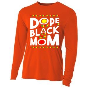 African American Dope Black Mom Mothers Day Gift Funny Gift Cooling Performance Long Sleeve Crew