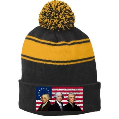 Adams Stripe Pom Pom Beanie