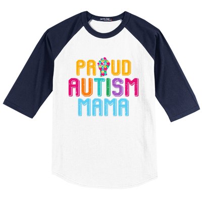 Autism Awareness Day Matching Family Proud Autism Mama Gift Baseball Sleeve Shirt