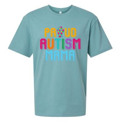 Autism Awareness Day Matching Family Proud Autism Mama Gift Sueded Cloud Jersey T-Shirt