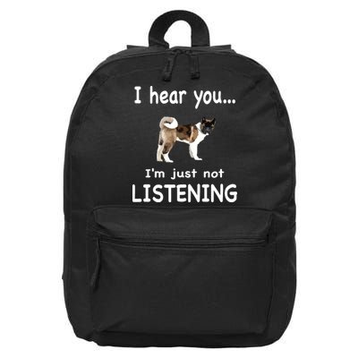 American Akita Dog American Akita 16 in Basic Backpack