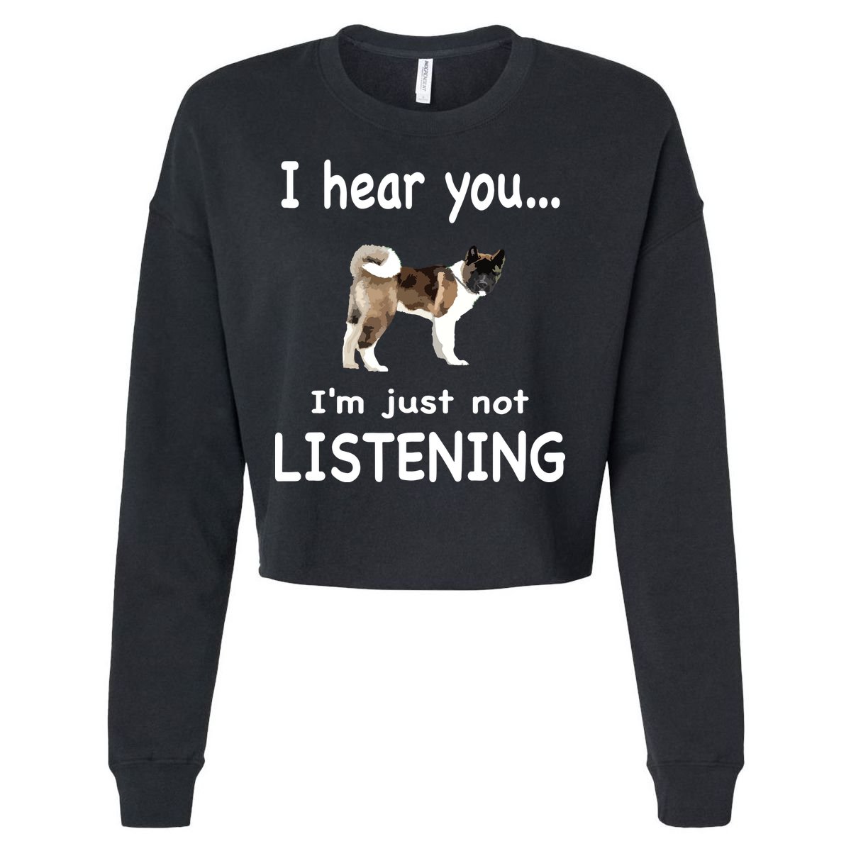 American Akita Dog American Akita Cropped Pullover Crew