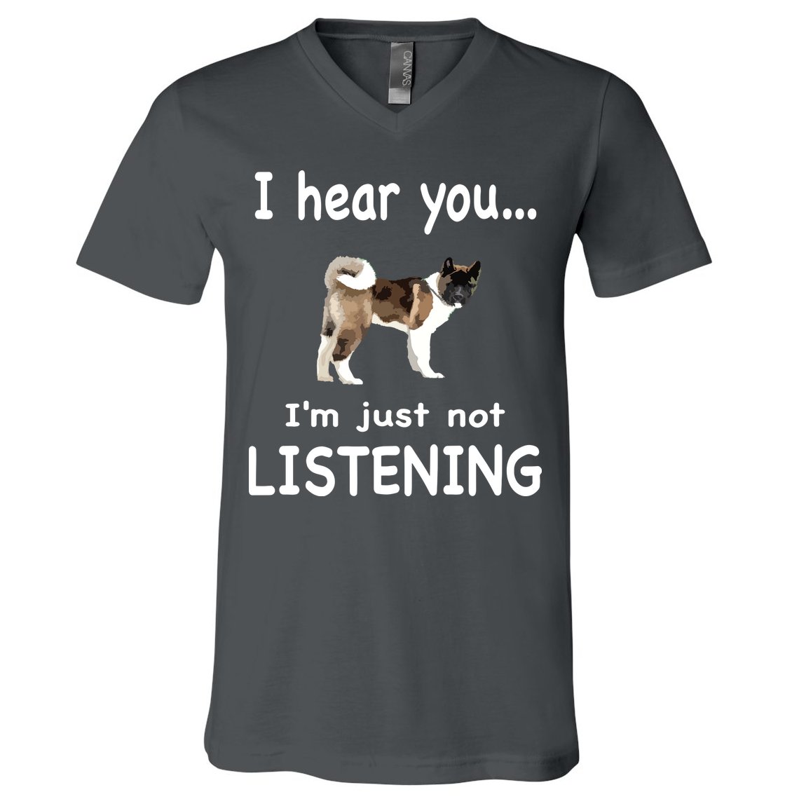 American Akita Dog American Akita V-Neck T-Shirt
