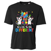 Autism Awareness Day Cat ItS Ok To Be Different Cooling Performance Crew T-Shirt