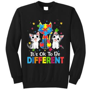 Autism Awareness Day Cat ItS Ok To Be Different Sweatshirt