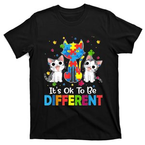 Autism Awareness Day Cat ItS Ok To Be Different T-Shirt