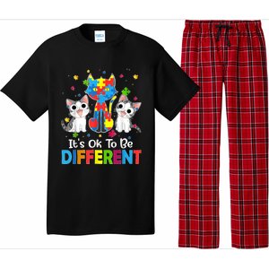 Autism Awareness Day Cat ItS Ok To Be Different Pajama Set