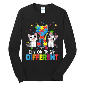 Autism Awareness Day Cat ItS Ok To Be Different Tall Long Sleeve T-Shirt