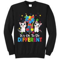 Autism Awareness Day Cat ItS Ok To Be Different Tall Sweatshirt