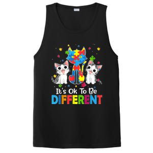 Autism Awareness Day Cat ItS Ok To Be Different PosiCharge Competitor Tank