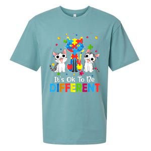 Autism Awareness Day Cat ItS Ok To Be Different Sueded Cloud Jersey T-Shirt