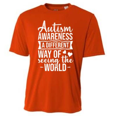 Autism Awareness Different Way Of Seeing The World Great Gift Cooling Performance Crew T-Shirt