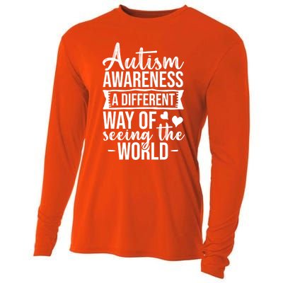 Autism Awareness Different Way Of Seeing The World Great Gift Cooling Performance Long Sleeve Crew