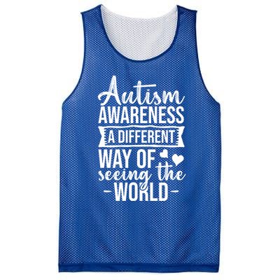 Autism Awareness Different Way Of Seeing The World Great Gift Mesh Reversible Basketball Jersey Tank