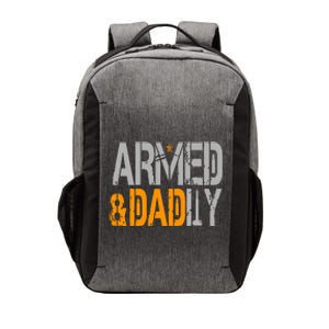 Armed And Dadly Funny Deadly Father Vector Backpack