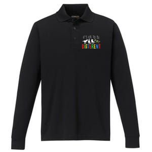 Autism Awareness Dinosaur ItS Ok To Be Different Gift Performance Long Sleeve Polo