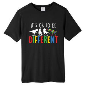 Autism Awareness Dinosaur ItS Ok To Be Different Gift Tall Fusion ChromaSoft Performance T-Shirt