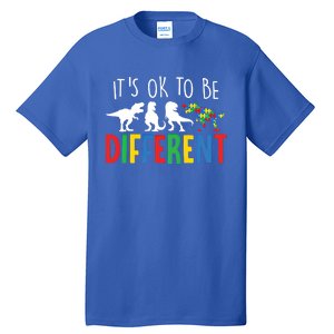 Autism Awareness Dinosaur ItS Ok To Be Different Gift Tall T-Shirt