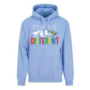 Autism Awareness Dinosaur ItS Ok To Be Different Gift Unisex Surf Hoodie