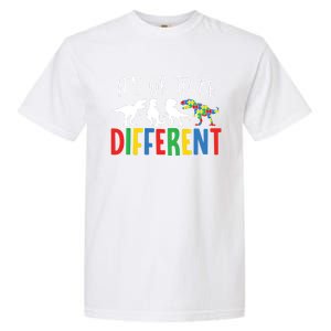 Autism Awareness Dinosaur ItS Ok To Be Different Gift Garment-Dyed Heavyweight T-Shirt