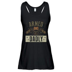 Armed And Dadly Funny Deadly Father For Fathers Day Ladies Essential Flowy Tank