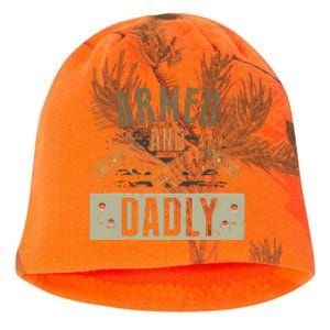 Armed And Dadly Funny Deadly Father For Fathers Day Kati - Camo Knit Beanie