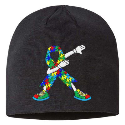 Autism Awareness Dabbing Puzzle Piece Love Dab Dance Sustainable Beanie