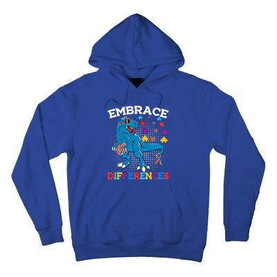 Autism Awareness Dinosaur Trex Cool Gift Tall Hoodie