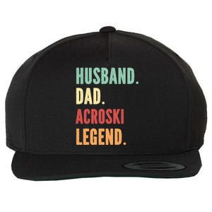 Acroski Athlete Dad Husband Father Ski Ballet Gift Wool Snapback Cap