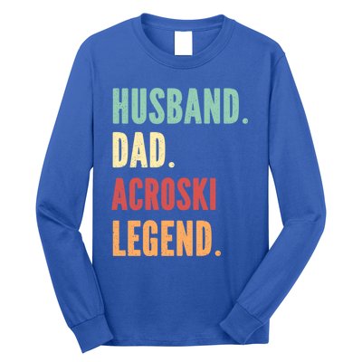 Acroski Athlete Dad Husband Father Ski Ballet Gift Long Sleeve Shirt