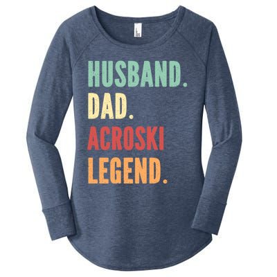 Acroski Athlete Dad Husband Father Ski Ballet Gift Women's Perfect Tri Tunic Long Sleeve Shirt