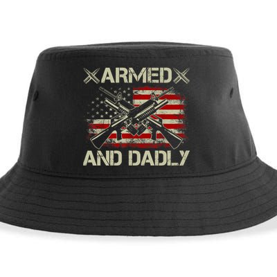 Armed And Dadly Funny Deadly Father Gifts For Fathers Day Sustainable Bucket Hat