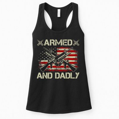 Armed And Dadly Funny Deadly Father Gifts For Fathers Day Womens Tank Top