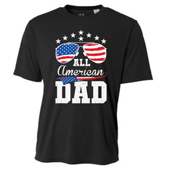 All American Dad 4th of July Matching Family Cooling Performance Crew T-Shirt