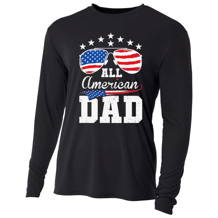 All American Dad 4th of July Matching Family Cooling Performance Long Sleeve Crew