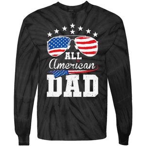 All American Dad 4th of July Matching Family Tie-Dye Long Sleeve Shirt