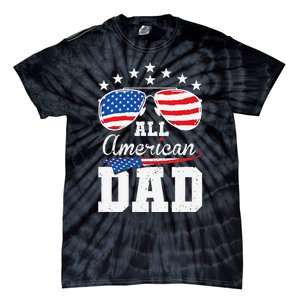 All American Dad 4th of July Matching Family Tie-Dye T-Shirt