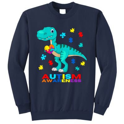 Autism Awareness Dinosaur Colorful Gift Sweatshirt