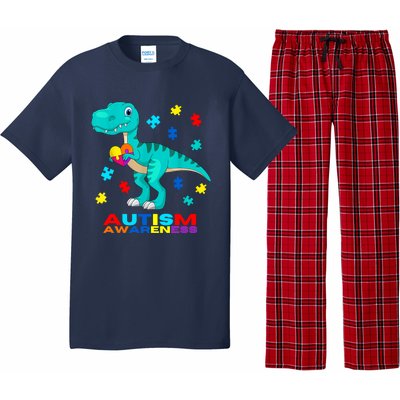 Autism Awareness Dinosaur Colorful Gift Pajama Set