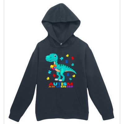 Autism Awareness Dinosaur Colorful Gift Urban Pullover Hoodie