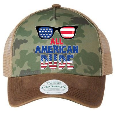 All American Dude 4th Of July Legacy Tie Dye Trucker Hat