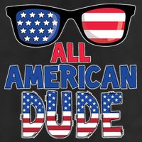 All American Dude 4th Of July 7 Panel Mesh Trucker Snapback Hat